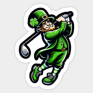 Irish American Golfing - St Patricks Day Funny Golf Sticker